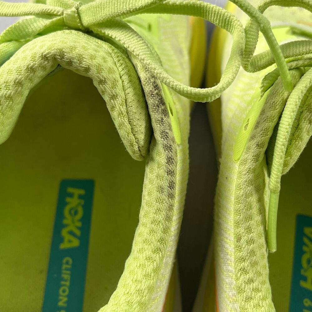 Hoka One One Clifton 9 Women's Size 9.5 Yellow Running Fitness Shoes 1127896 LCS - Picture 7 of 8
